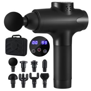 Everfit Massage Gun 30 Speed 8 Heads Chargeable Black