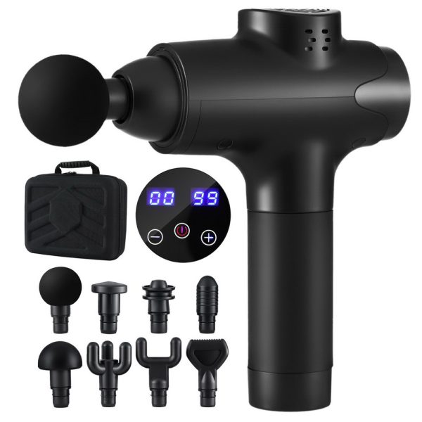 Everfit Massage Gun 30 Speed 8 Heads Chargeable Black